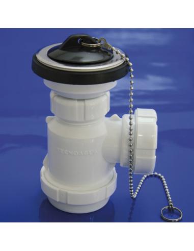 Sifon Botella Extensible T-3-M  1 1/2  Mini con Valvula y tapón - Imagen 1