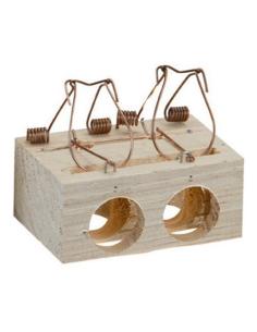 Trampa ratones madera 2 agujeros Ø 28 mm. - Imagen 1