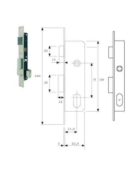 Cerradura Tesa 2220/12/nm - Imagen 1