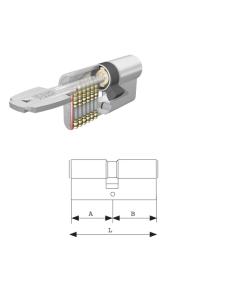 Cilindro Tesa Seguridad T60 /30x40 Niquelado leva corta - Imagen 1