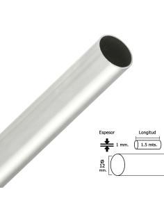 Barra Armario Cromado Redondo 12 mm. Ø (Barra 1,5 metros) - Imagen 1
