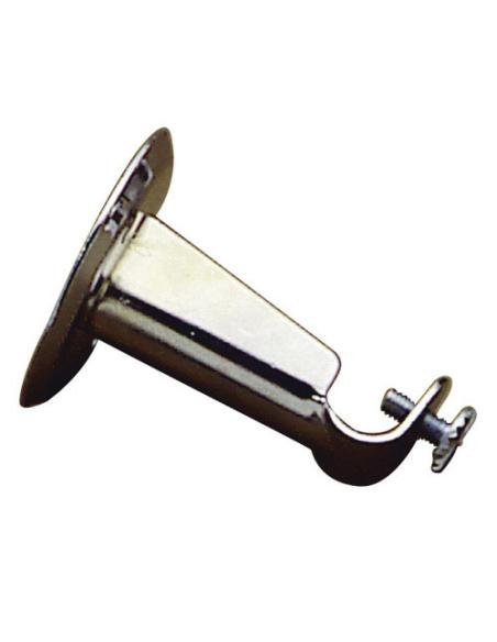 Soporte Barra 12 mm.Ø Cromo Frontal Redondo - Imagen 1
