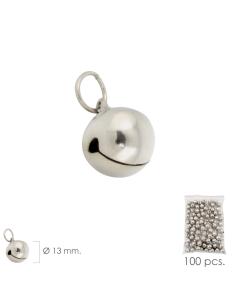 Cascabel Niquelado  13 mm.  (Bolsa 100 Unidades) - Imagen 1