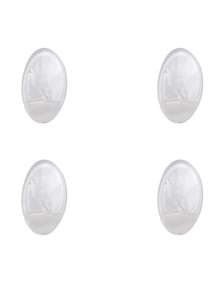 Colgador Oryx  Transparente Pequeño (Blister 4 Unidades) Adhesivo - Imagen 1