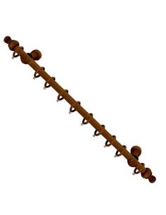 Barra Cortina Madera Completa 2,10 Metros x 28 mm. Nogal - Imagen 1