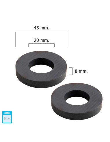 Iman Wolfpack Ferrita Aro Ø 45x20x8 mm. (Blister 2 Piezas) - Imagen 1