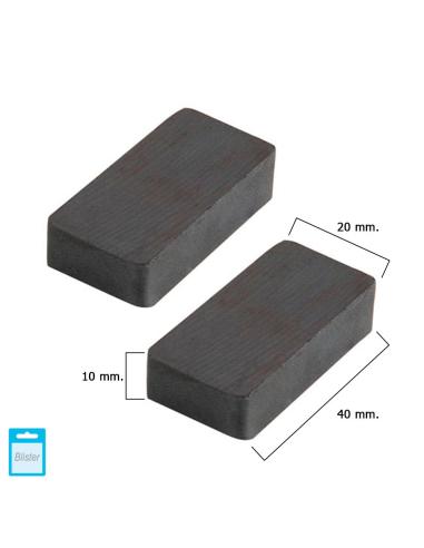 Iman Wolfpack Ferrita Rectangular 40x20x10 mm. (Blister 2 Piezas) - Imagen 1