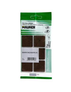 Fieltro Adhesivo 30 x 30 mm (Blister  6 Piezas) Marrón - Imagen 1