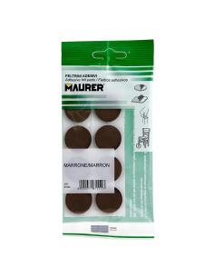 Fieltro Adhesivo Ø 24 mm. (Blister  8 Piezas) Marrón - Imagen 1