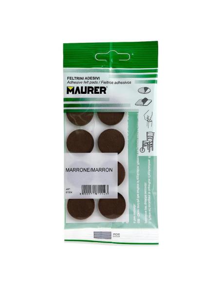 Fieltro Adhesivo Ø 24 mm. (Blister  8 Piezas) Marrón - Imagen 1