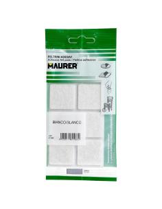 Fieltro Adhesivo 30x30 mm. (Blister 6 Piezas) Blanco - Imagen 1