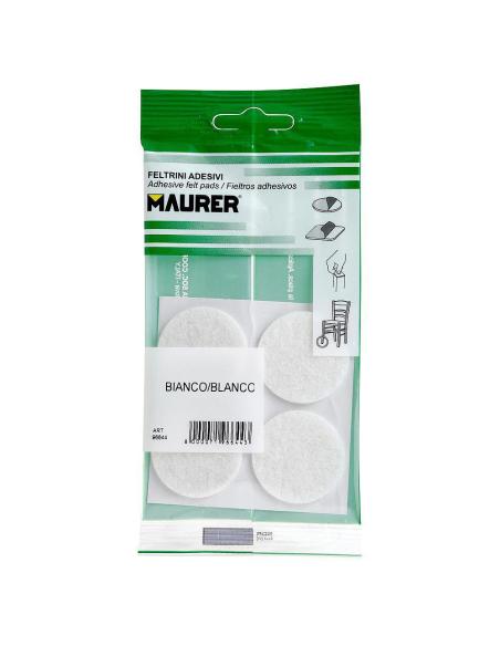 Fieltro Adhesivo Ø35 mm. (Blister 4 Piezas) Blanco - Imagen 1