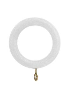 Anilla Madera Lisa Con Hembrilla 29x45 mm. Blanco - Imagen 1