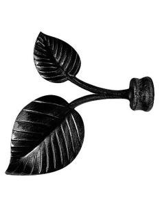 Terminal Forja Hojas Ø 20 mm. Negro  Juego 2 Piezas - Imagen 1