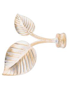 Terminal Forja Hojas Ø 20 mm. Marfil / Oro Juego 2 Piezas - Imagen 1