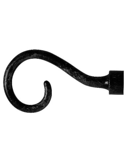 Terminal Forja Ibiza Ø 20 mm. Negro     Juego 2 Piezas - Imagen 1 Terminal Forja Ibiza Ø 20 mm. Negro     Juego 2 Piezas - Imagen 1