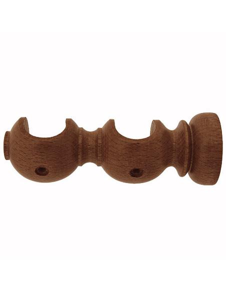 Soporte Madera Liso Abierto Doble 20x118 mm. Nogal - Imagen 1 Soporte Madera Liso Abierto Doble 20x118 mm. Nogal - Imagen 1