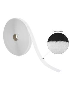 Cinta Velcro Gancho Con Adhesivo Blanco Rollo 25 metros - Imagen 1