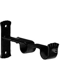 Soporte Doble Forja Ø 28 mm. Negro  (Blister 1 Piezas) - Imagen 1