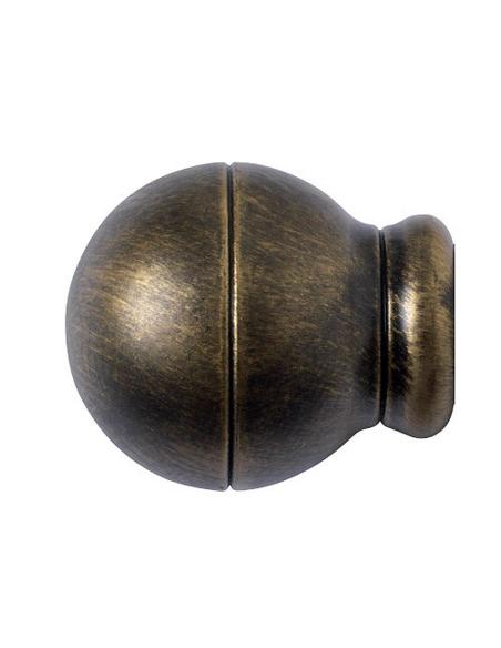 Terminal Forja Esfera Rayada Ø 20 mm. Negro / Oro Juego 2 Piezas - Imagen 1 Terminal Forja Esfera Rayada Ø 20 mm. Negro / Oro Juego 2 Piezas - Imagen 1