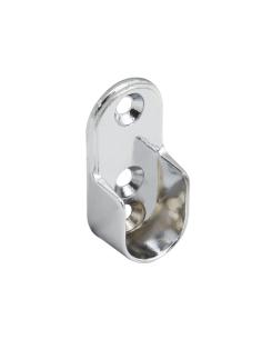 Soporte Lateral Oval Para Tubo Ø 16 mm. Cromado - Imagen 1