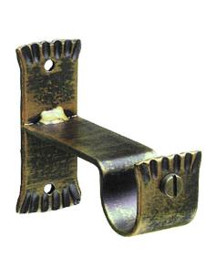 Soporte Central Forja Ø 28 mm. Negro / Dorado Juego 2 Piezas - Imagen 1