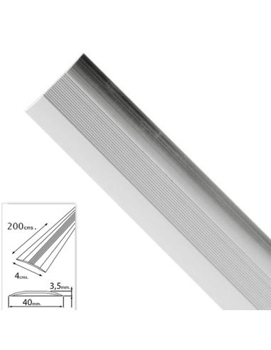 Tapajuntas Adhesivo Para Moquetas Metal Plata 200,0 cm. - Imagen 1