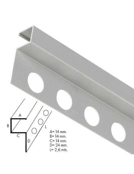 Guardacantos Metal Cuadrado Brillo Barra 2,6 Metros - Imagen 1 Guardacantos Metal Cuadrado Brillo Barra 2,6 Metros - Imagen 1