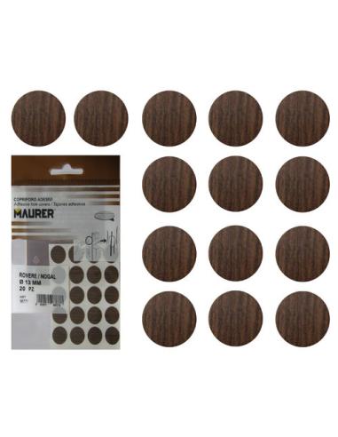 Tapatornillos Adhesivos Nogal (Blister 20 unidades) - Imagen 1