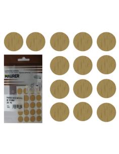 Tapatornillos Adhesivos Haya Natural (Blister 20 unidades) - Imagen 1