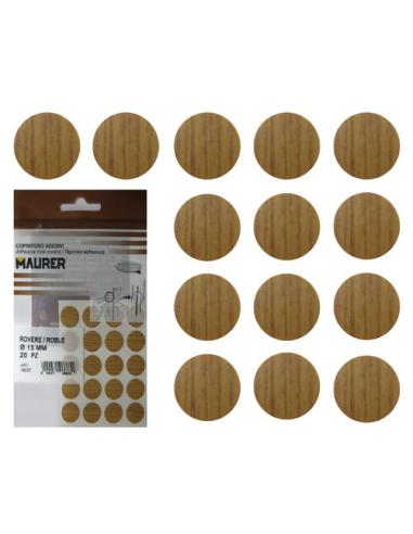 Tapatornillos Adhesivos Roble (Blister 20 unidades) - Imagen 1