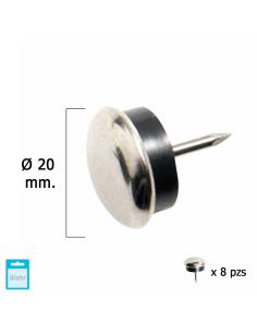 Deslizante Metal Goma Claro Ø20 (Blister 8 Unidades) - Imagen 1