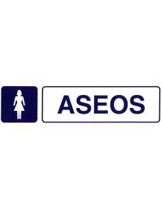 Rotulo Adhesivo 250x63 mm. Aseos Señoras - Imagen 1