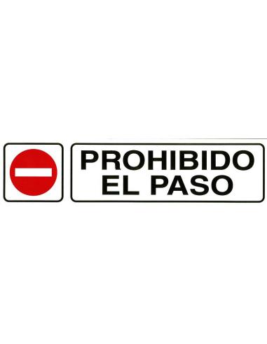 Rotulo Adhesivo 250x63 mm. Prohibido El Paso - Imagen 1