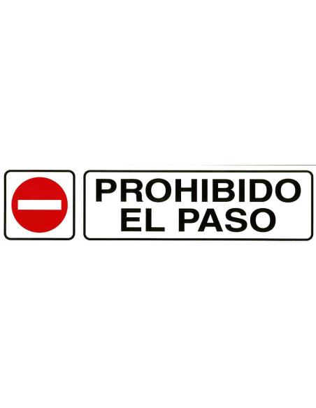 Rotulo Adhesivo 250x63 mm. Prohibido El Paso - Imagen 1