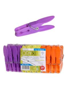 Pinzas Tender Ropa Plastico (Pack 24 Piezas) - Imagen 1