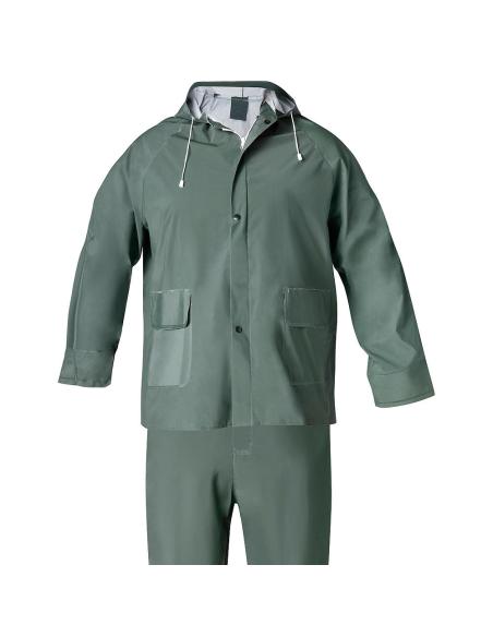 Traje de Agua Impermeable Verde Pvc         Talla 6-M - Imagen 1