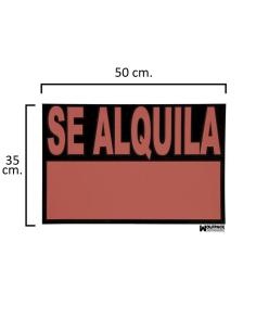 Cartel Se Alquila  50x35 cm. - Imagen 1