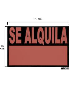 Cartel Se Alquila  70x50 cm. - Imagen 1
