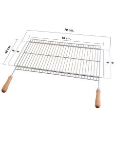 Parrilla Barbacoa Extensible 60/70x40cm Zincada - Imagen 1