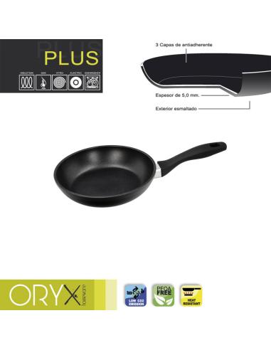 Oryx Sartén Aluminio Antiadherente Plus, Forjada, Apta Inducción, Libre PFOA, Diámetro 18 cm, Espesor 5 mm. - Imagen 1