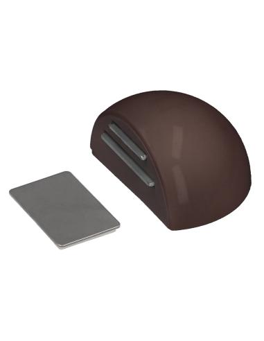 Tope Puerta Adhesivo con Imán Retenedor Marrón - Imagen 1