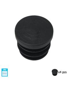 Contera Redonda Interior Negra 25mm. Blister 4 piezas. - Imagen 1