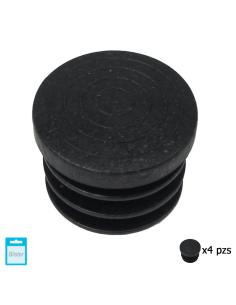 Contera Redonda Interior Negra 30mm. Blister 4 piezas. - Imagen 1