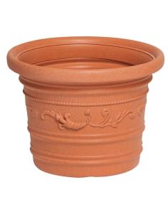 Saturnia Macetero Resina Redondo, Color Terracota, Resistente, Ideal Exterior, 40 Cm Diametro. - Imagen 1