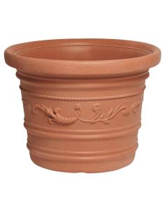 Saturnia Macetero Resina Redondo, Color Terracota, Resistente, Ideal Exterior, 50 Cm Diametro. - Imagen 1