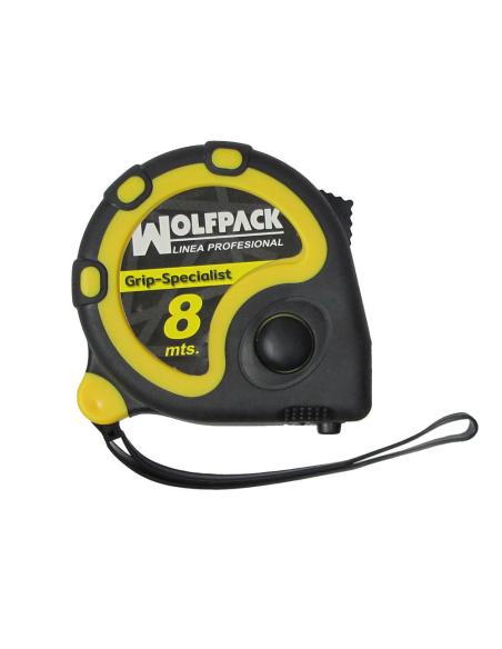 Flexometro 8 Metros Con Freno Wolfpack Grip Special - Imagen 1