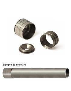 Soporte Barra Armario A Pared Ø 12 mm. Enchufe Laton Niquel (Cromada) - Imagen 1