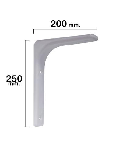 Palomilla Reforzada Blanca   250x200 mm. - Imagen 1
