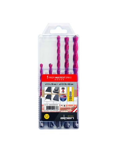 Estuche Brocas Alpen Multiusos Sds Plus  5 piezas - Imagen 1